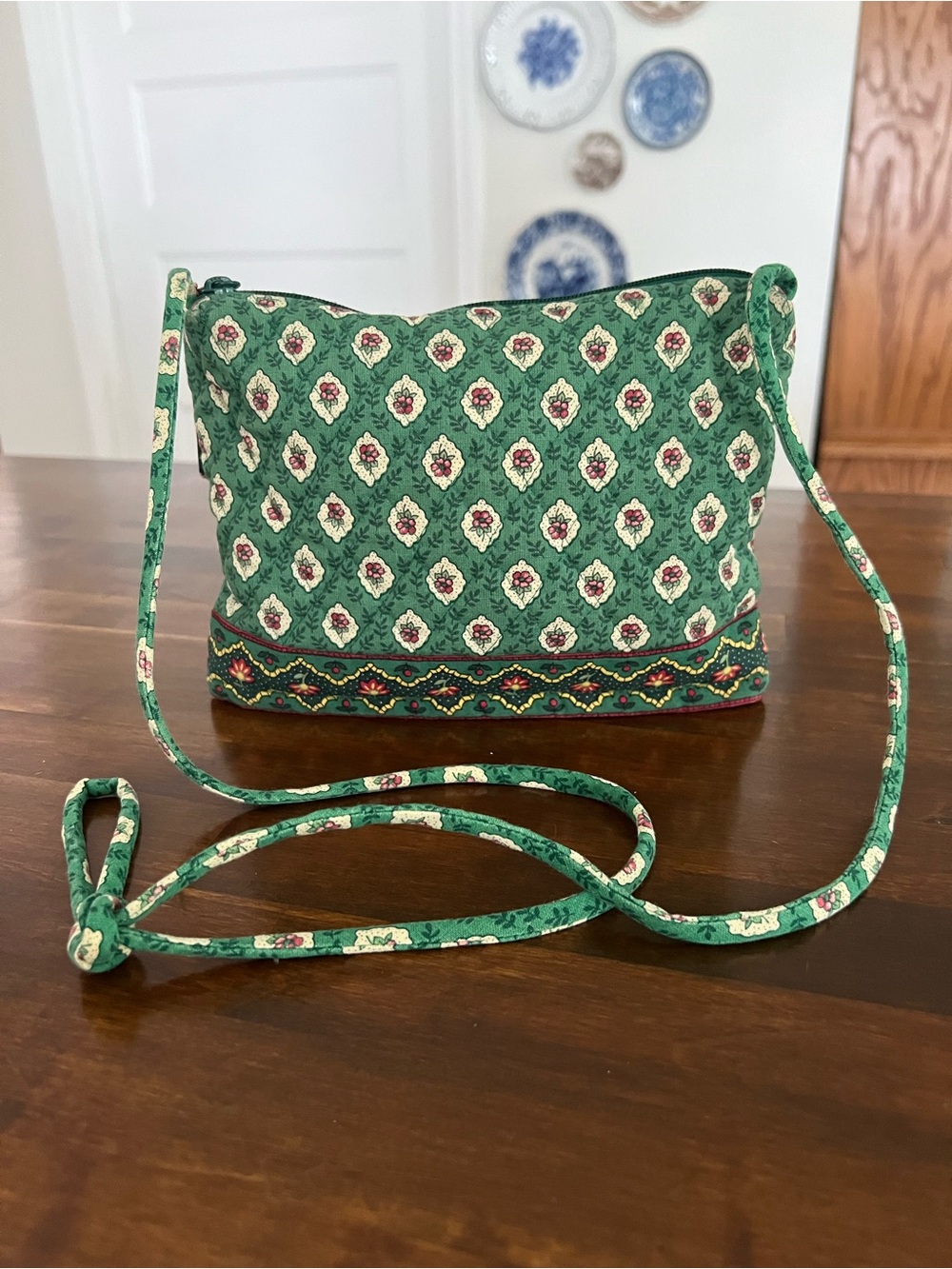 Vera Bradley Vintage Greenfield Small Crossbody